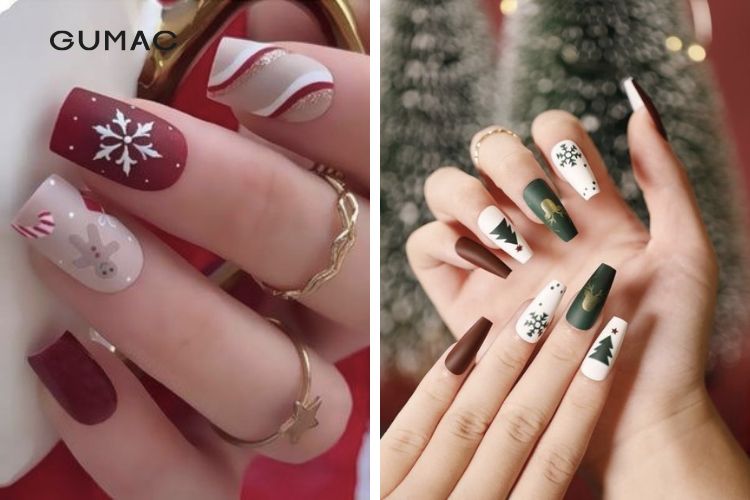 Những kiểu sơn móng hoạ tiết mùa đông độc đáo