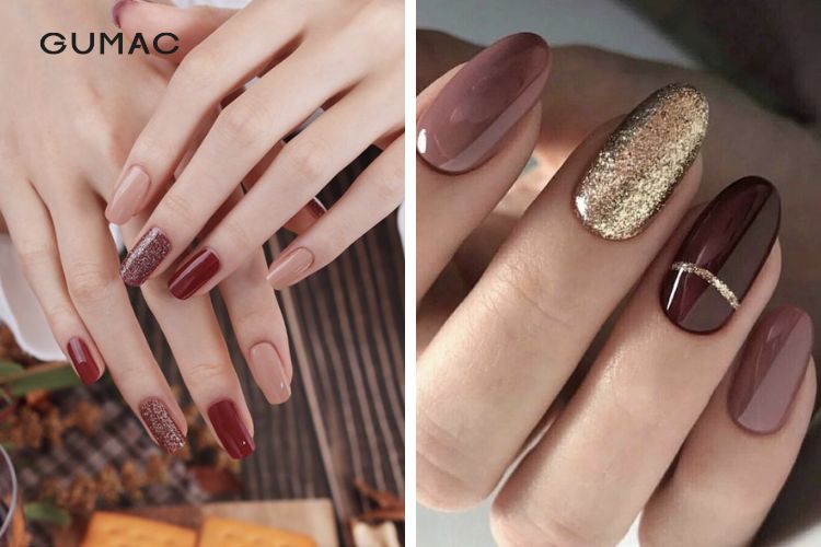 Màu nail đỏ rượu vang
