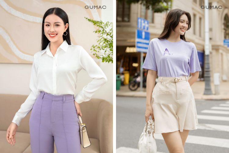 phối đồ với màu tím