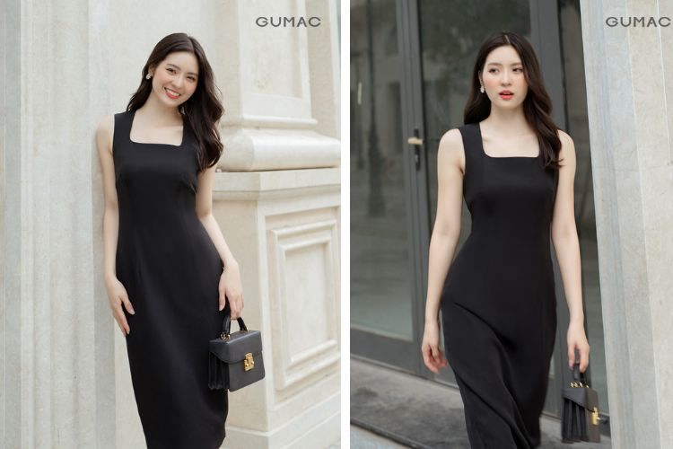 váy 2 dây bản to body