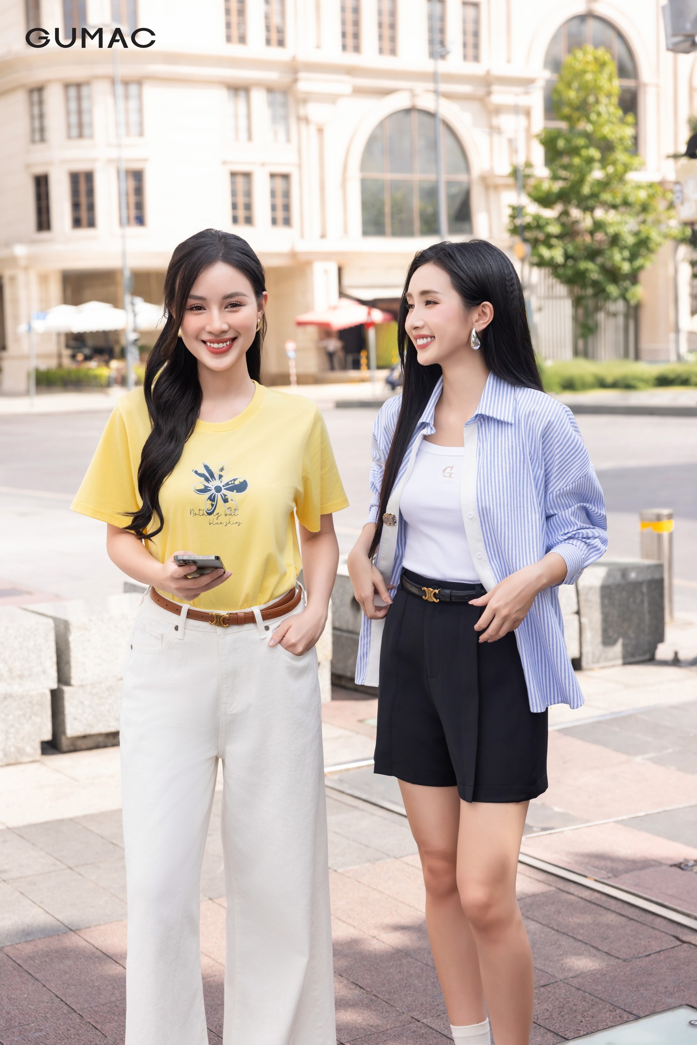 outfit chill cung quan short phoi ao so mi thoi thuong