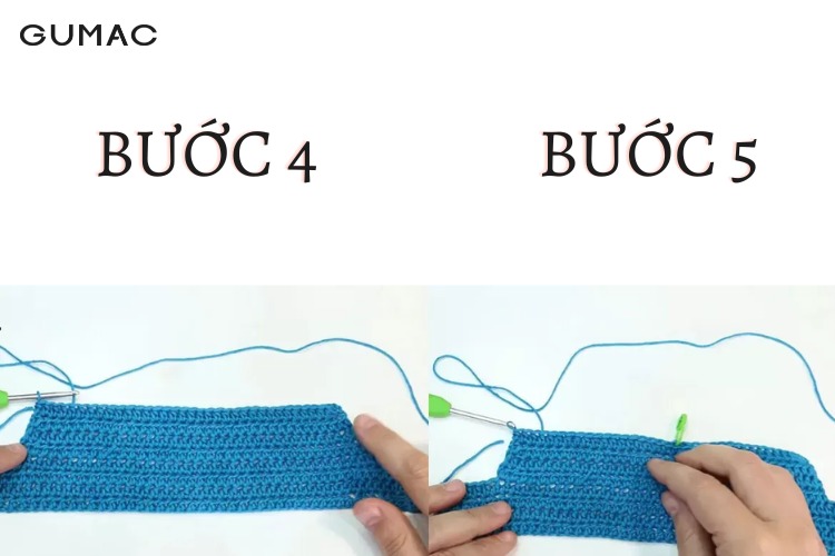 Bước 4 và bước 5 móc áo croptop 