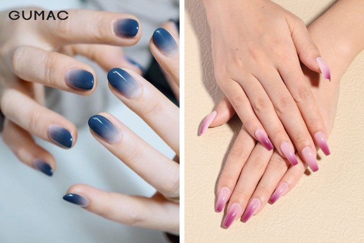 Mẫu nail công sở ombre