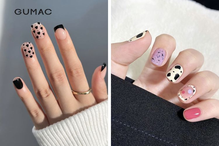 Các mẫu nail hoạ tiết chấm bi