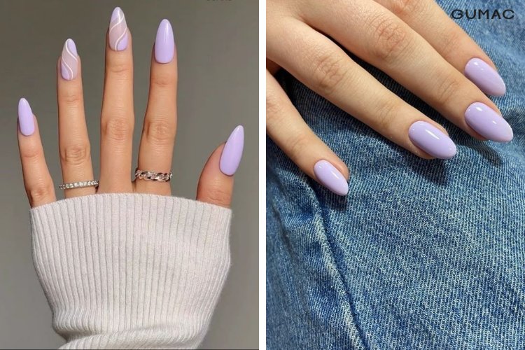 mau nail mau tim pastel
