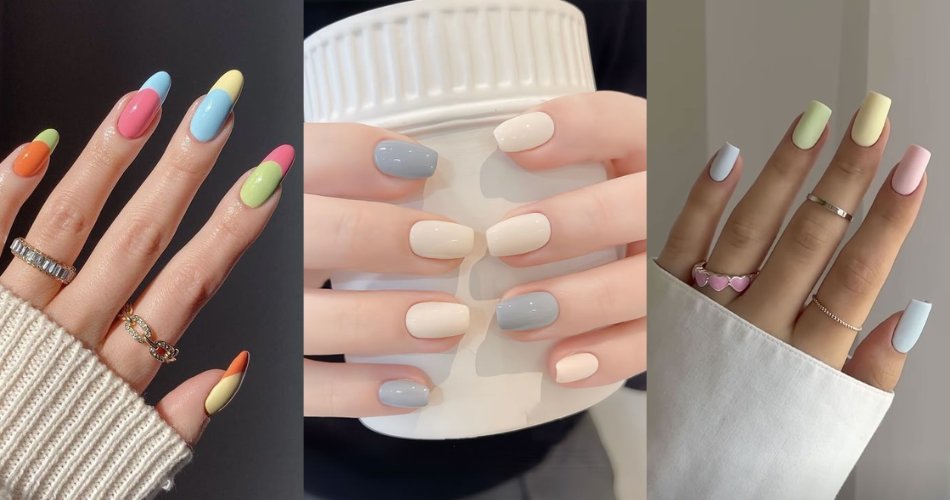 mau nail pastel duọc san don