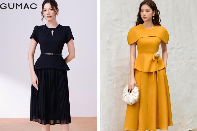Đầm thiết kế kiểu peplum đầy sang trọng