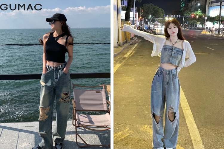 Hạn chế mặc đồ denim, áo thun, quần jeans rách