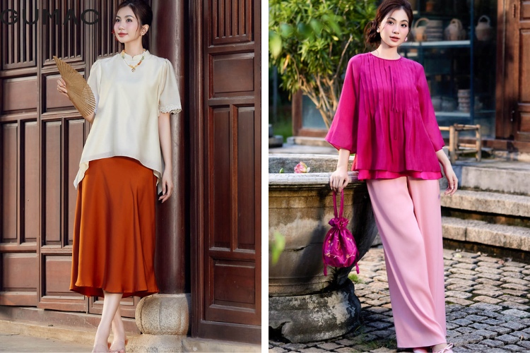 Set áo Việt phục thiết kế tỉ mỉ