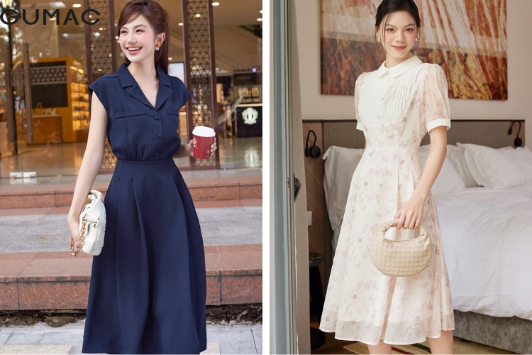 Váy đầm dáng xòe đầy tinh tế