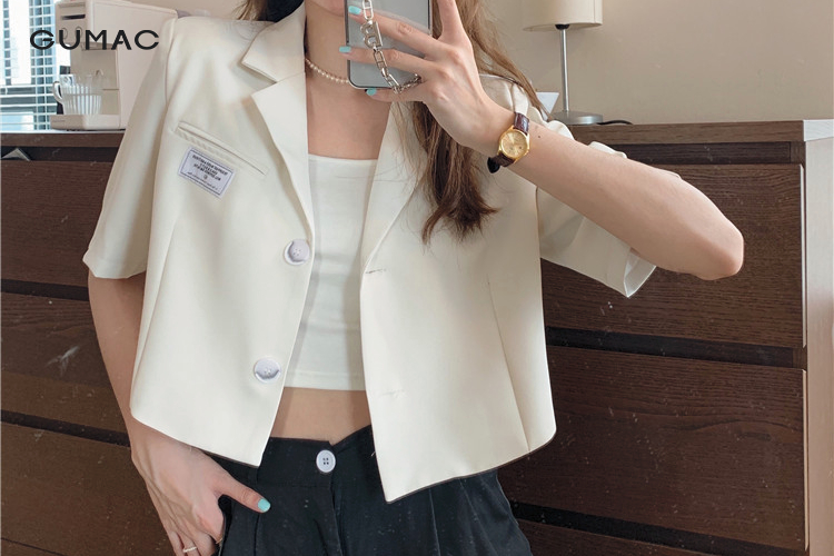 ao croptop thiet ke kieu dang blazer