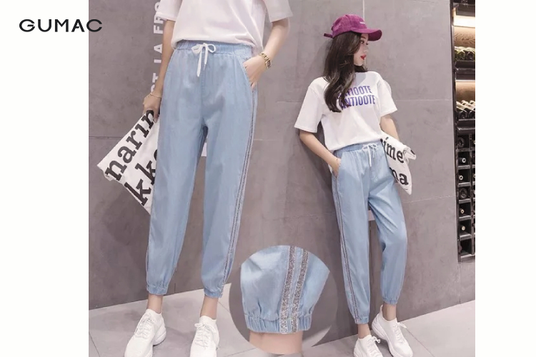 Kết hợp áo croptop với quần jogger jean đầy phong cách streetwalk