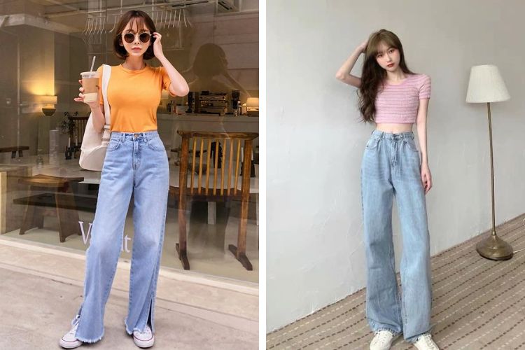 Phối đồ đi Đà Lạt cho nữ mùa lạnh áo thun quần bò