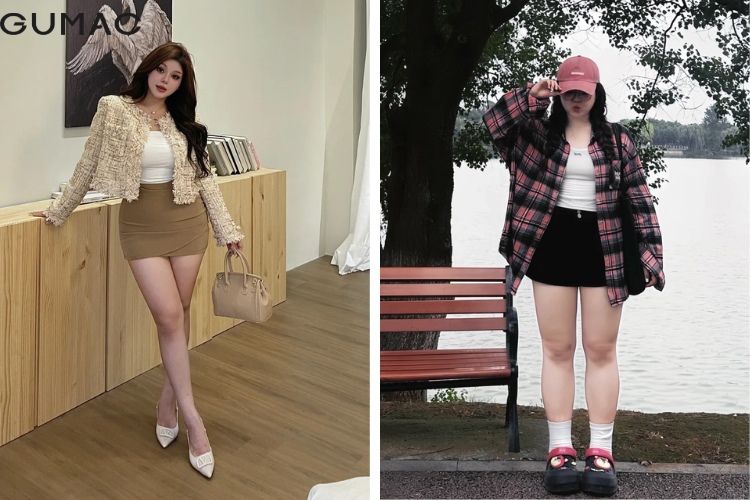 Cách phối đồ che khuyết điểm với chân váy và áo