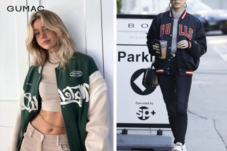 Áo bomber nữ + áo len cổ lọ + quần skinny