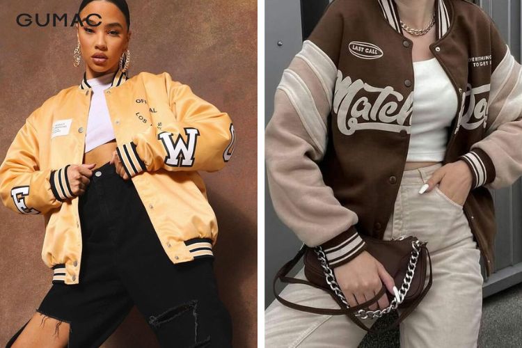 Áo bomber nữ + áo croptop + quần cạp cao
