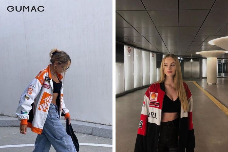 Áo bomber nữ + bra thể thao + quần jogger