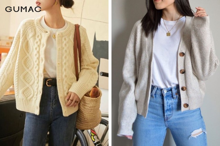 Thời trang áo khoác len cùng áo thun cao cổ