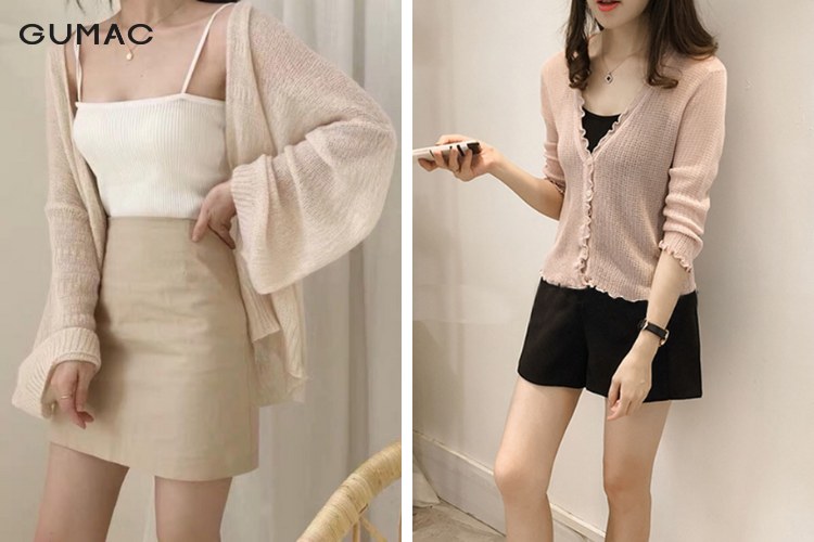 Áo khoác len mỏng thời trang