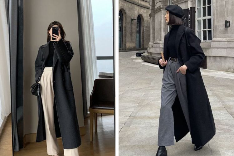 Phối đồ với áo len cổ lọ
