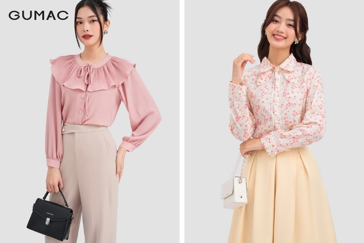 Sử dụng màu xám để diện áo sơ mi hồng