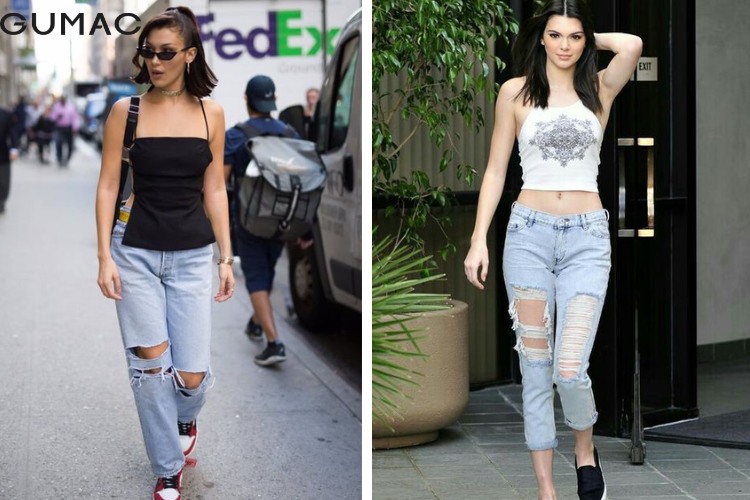 phối áo hai dây với quần baggy