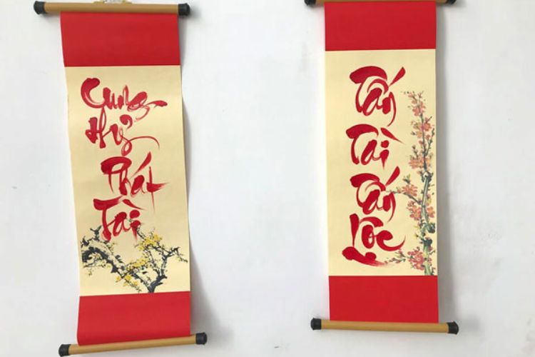 Tranh treo tường, câu đối ý nghĩa tốt đẹp