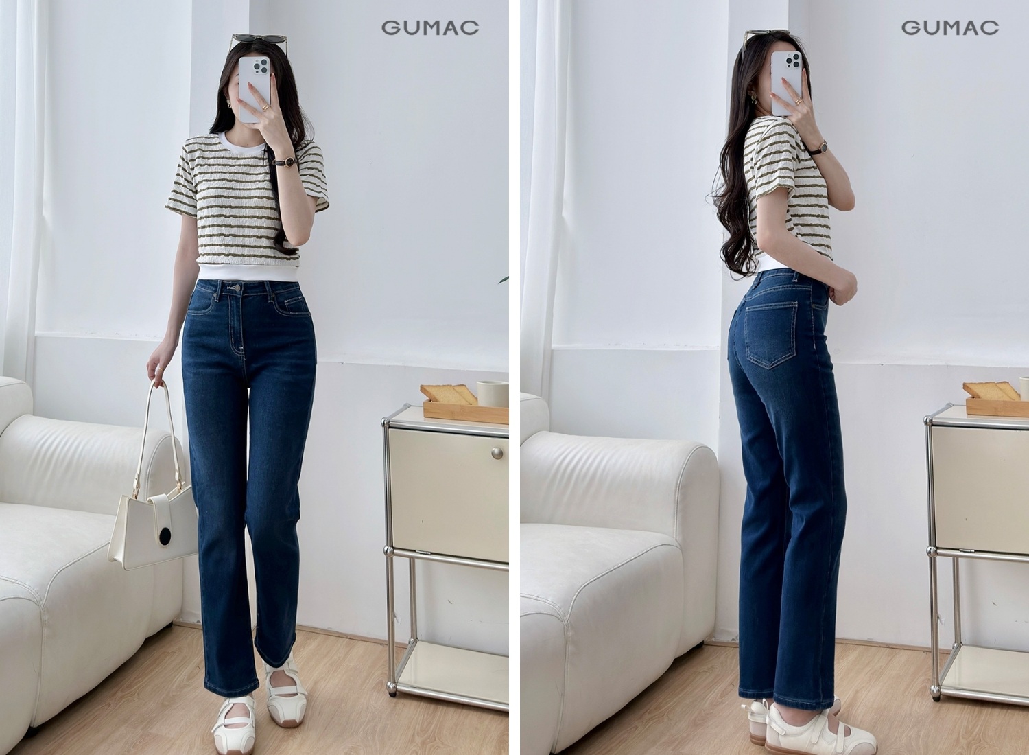 quan jean nu gumac ong dung han quoc