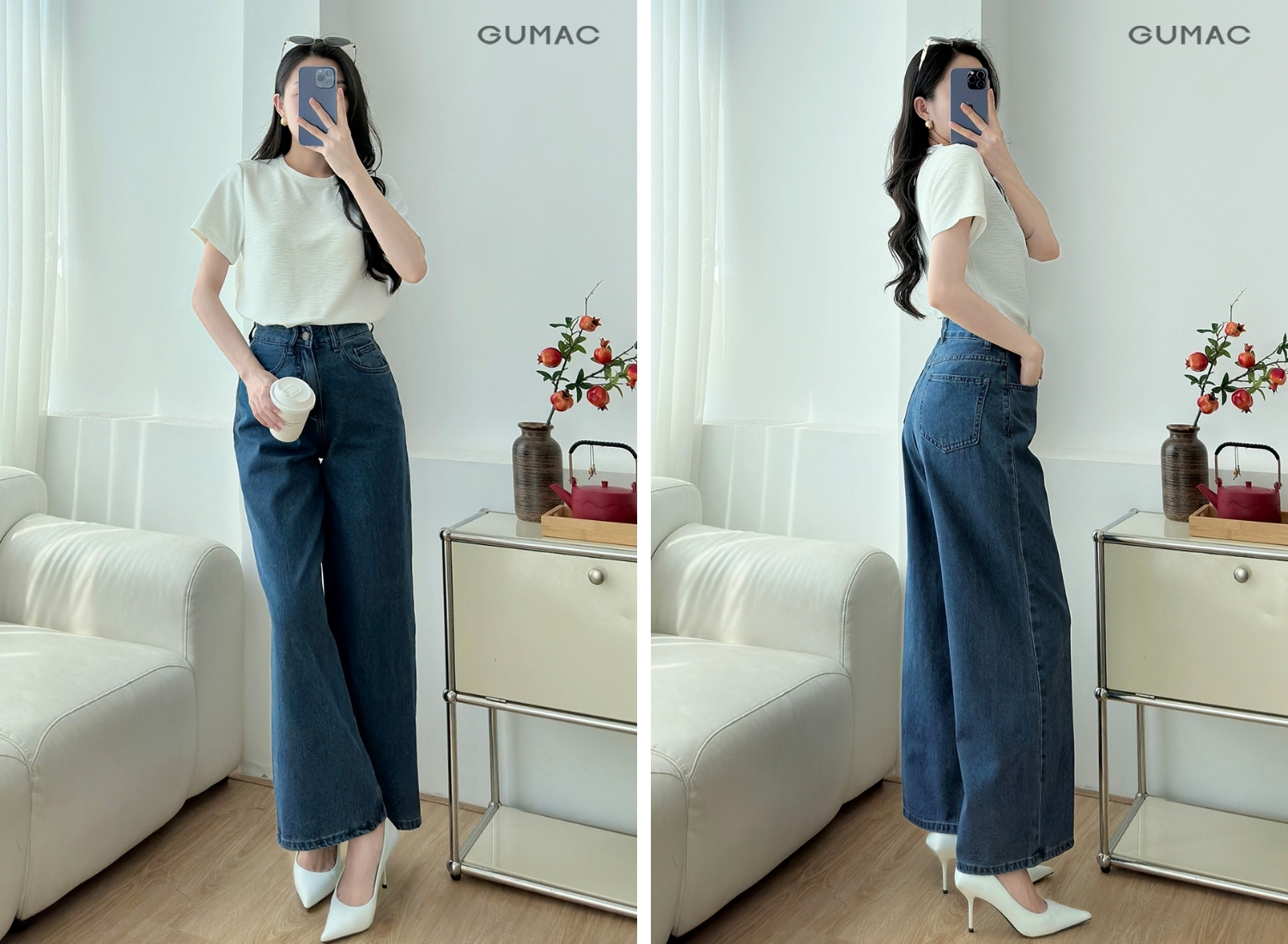 quan jean ong loe hang hieu gumac phoi chi xam