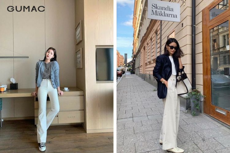 Mặc quần tây với áo thun được không?
