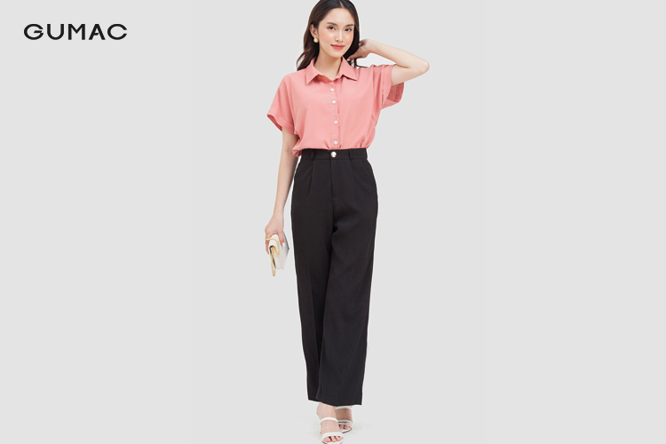Quần tây nữ baggy ống rộng