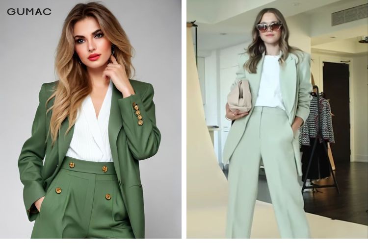 Những cách phối quần xanh lá cây mặc với áo màu đẹp nhất