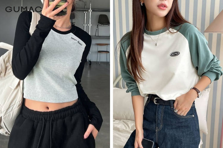 Những phối màu tay áo raglan cực thời trang