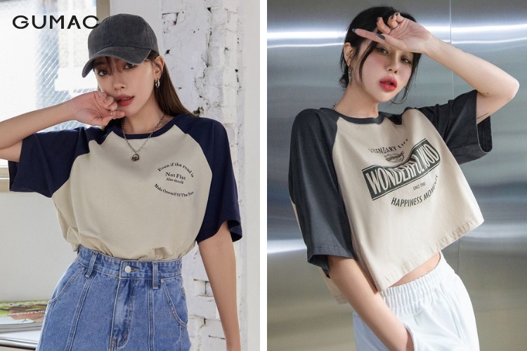 Raglan shirt tay ngắn