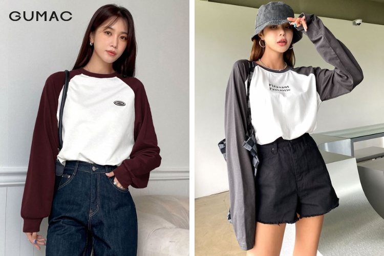 Raglan shirt tay dài
