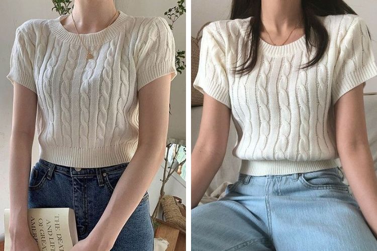 Áo len mongtoghi phối quần jean