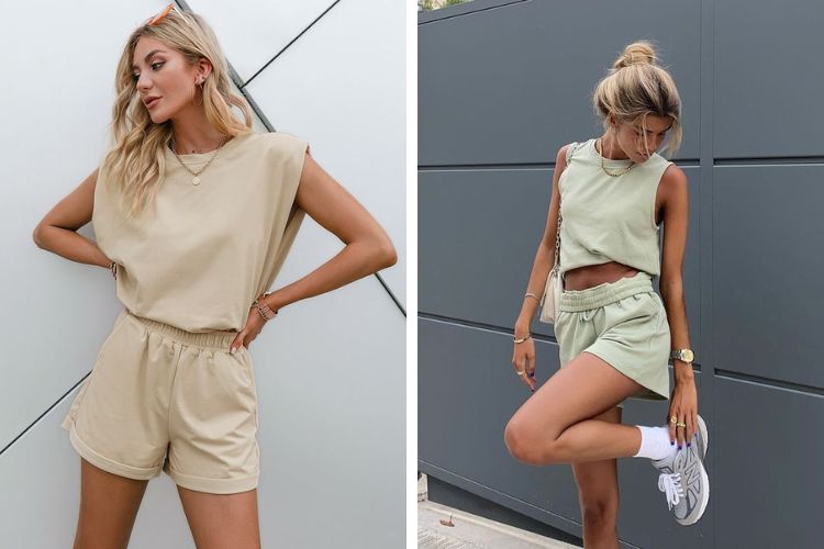 Áo tanktop phối quần short