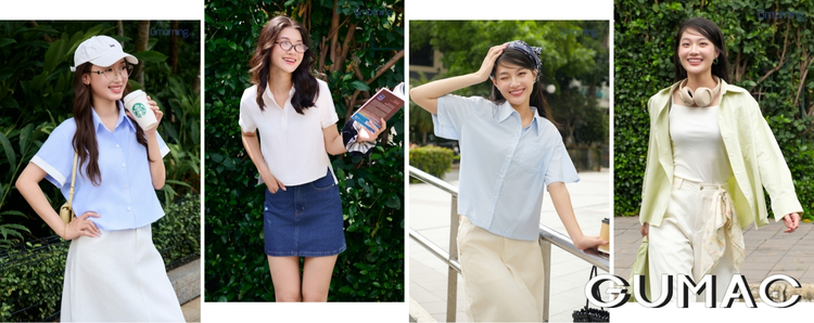 top mau ao so mi tai shop thoi trang nu gumac kon tum