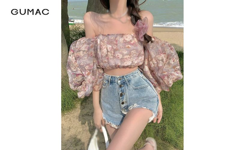 Quần short mix áo trễ vai gợi cảm