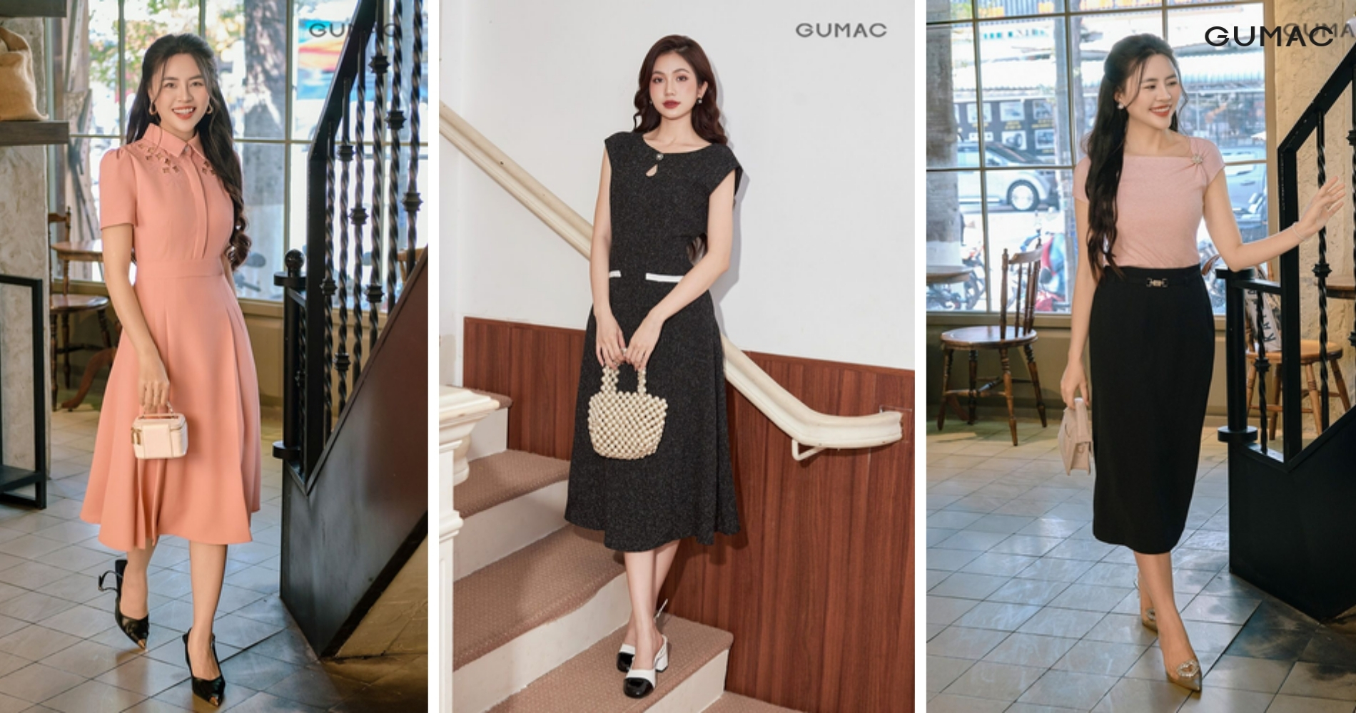 goi y mot so outfit chup anh cau thang dep