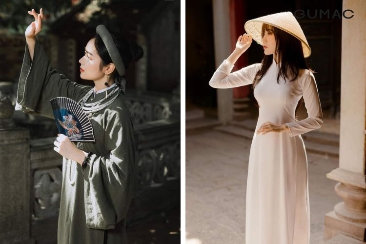 Chọn tư thế đứng phù hợp để chụp ảnh đi chùa đẹp