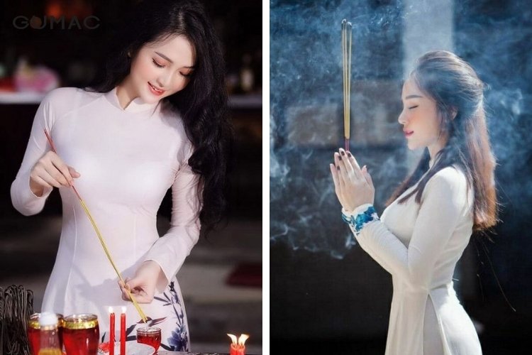 Hình ảnh đi chùa đẹp khi dâng hương lễ phật