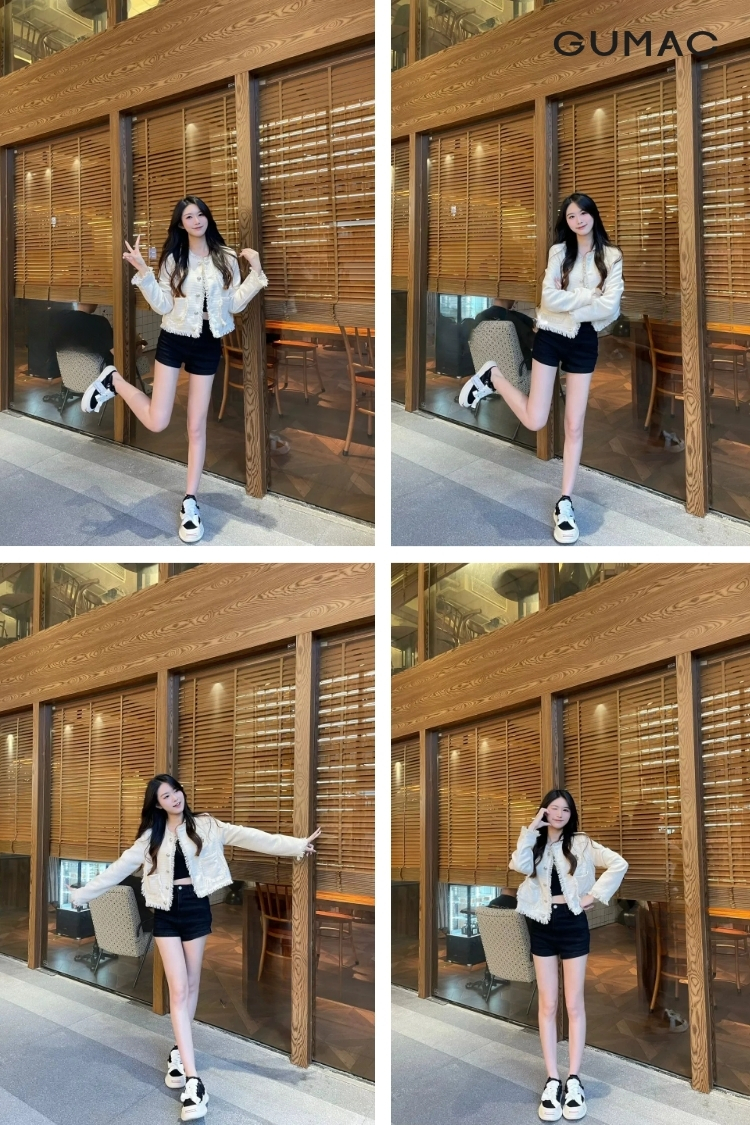 pose dang chup anh bat goc khi dang di lai o quan cafe