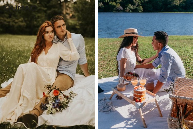 Chụp ảnh picnic cùng gia đình và người yêu