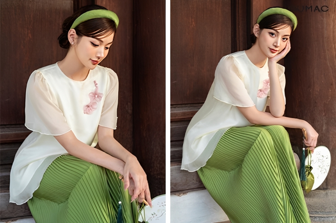 chup anh voi ao ba ba kieu chan dung dep