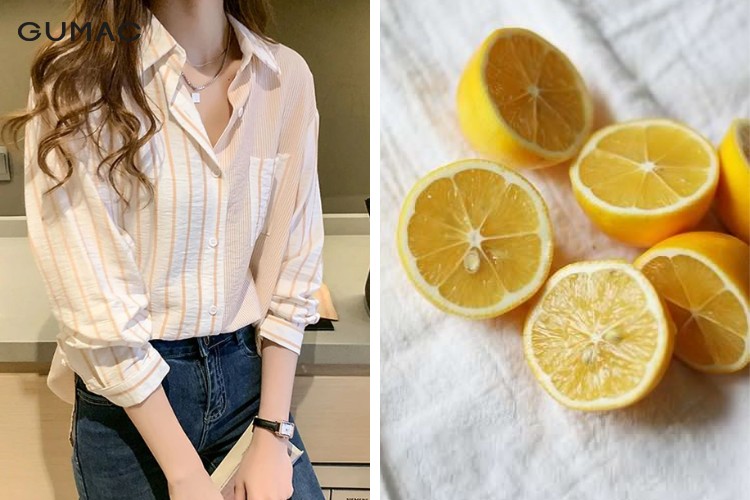 Sử dụng chanh và bột giặt để tẩy sáng áo sơ mi