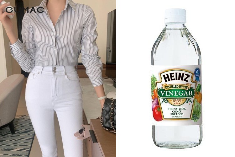 Cách giặt áo sơ mi trắng sáng với giấm ăn