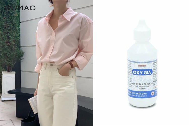 Sử dụng oxy già để tẩy trắng áo sơ mi
