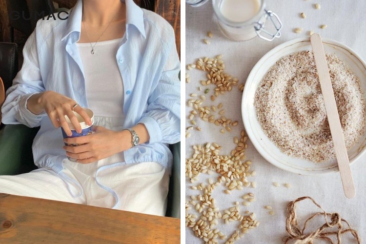 Kết hợp nước vo gạo và đậu tương để làm trắng sáng áo sơ mi