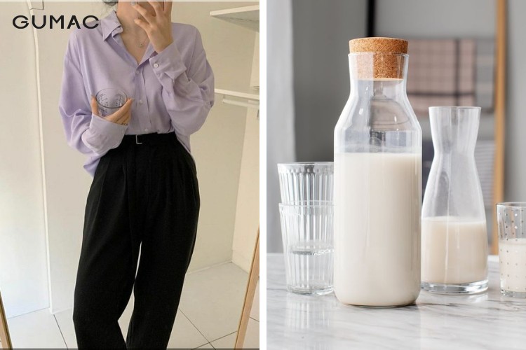 Giặt áo sơ mi cùng sữa bò tươi để làm sáng